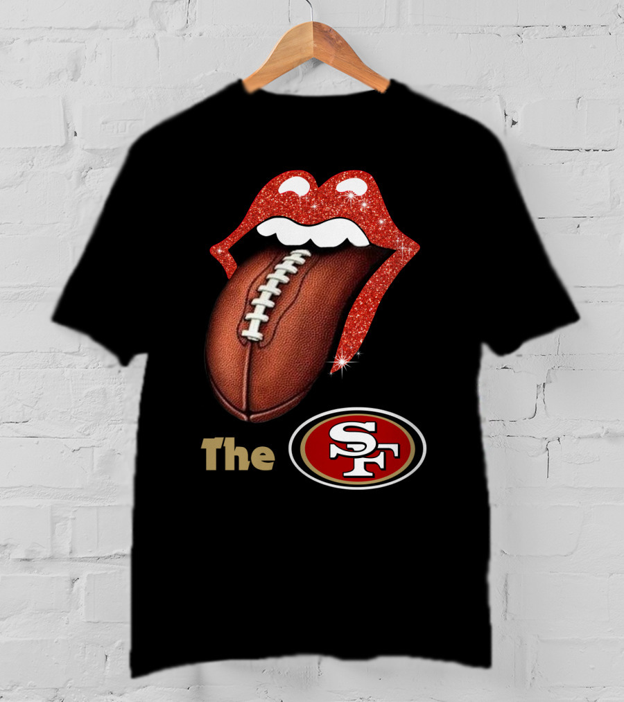 The Rolling 49ers Football Tongue T-Shirt