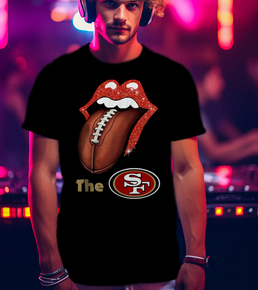 The Rolling 49ers Football Tongue T-Shirt