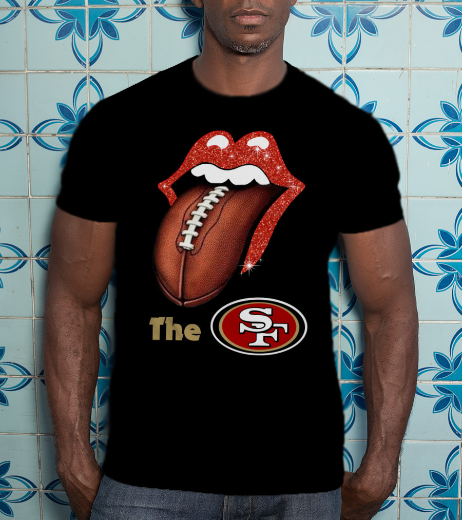 The Rolling 49ers Football Tongue T-Shirt