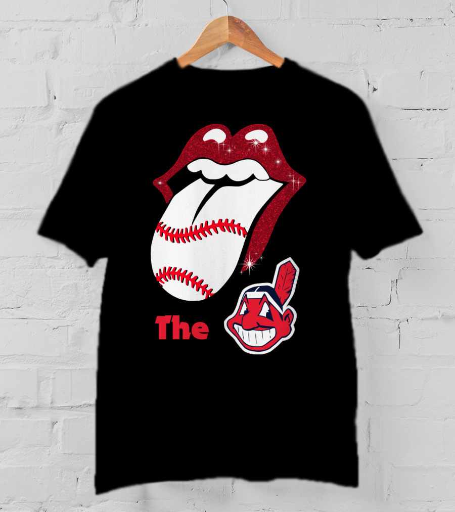 The Smile Logo With Red Lips And Baseball Image T-Shirt