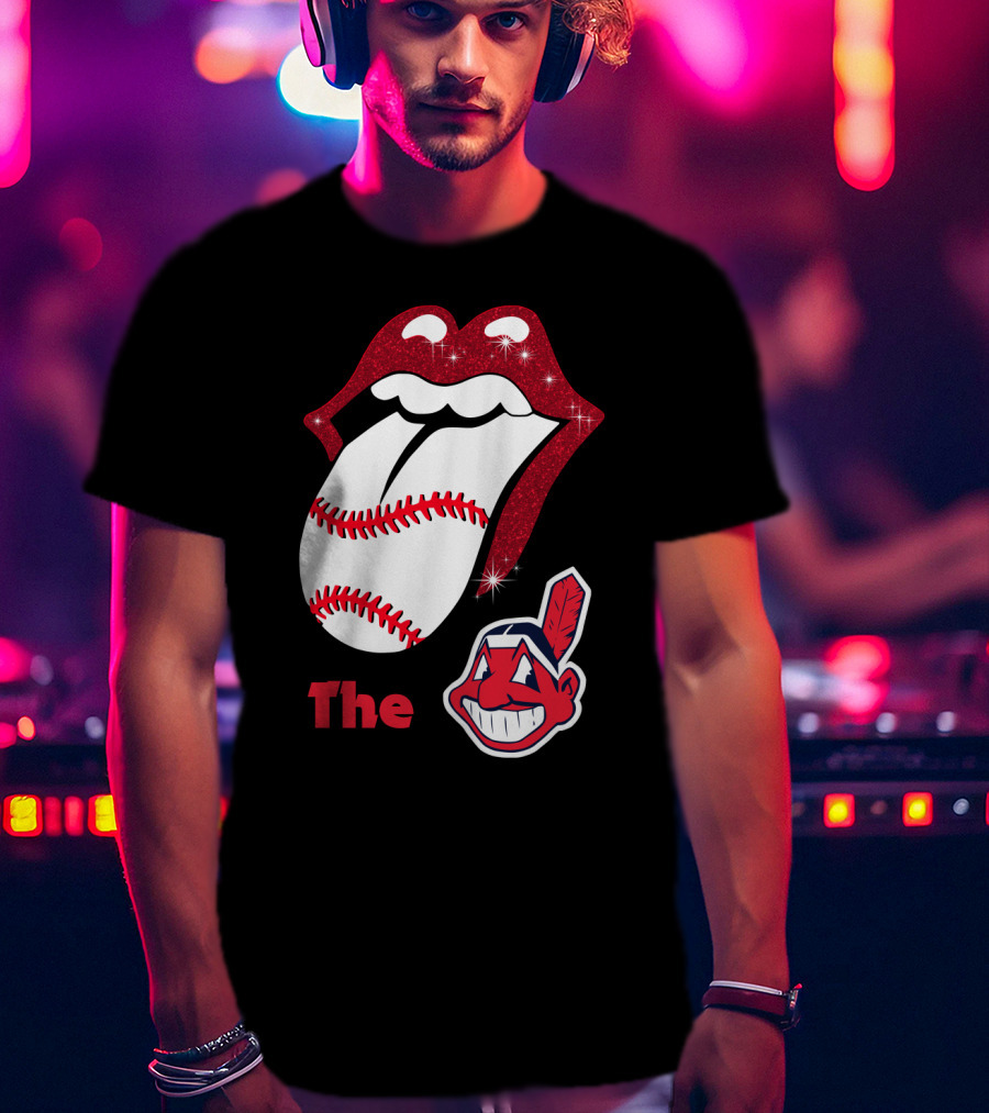 The Smile Logo With Red Lips And Baseball Image T-Shirt