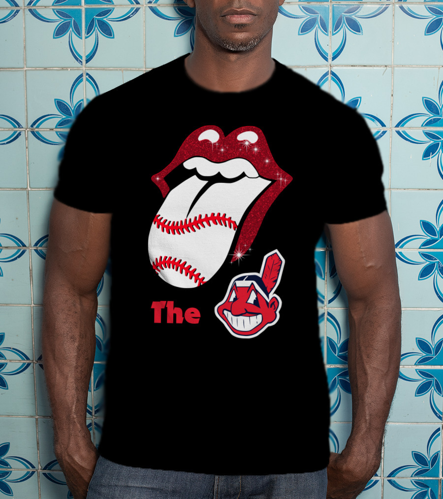 The Smile Logo With Red Lips And Baseball Image T-Shirt