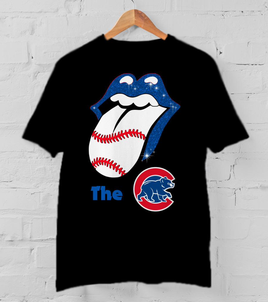 The Smile Cubs Baseball Tongue And Bear T-Shirt