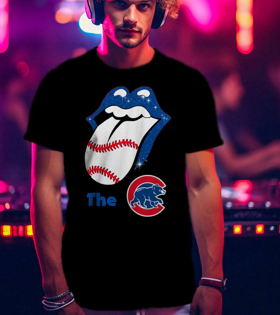 The Smile Cubs Baseball Tongue And Bear T-Shirt