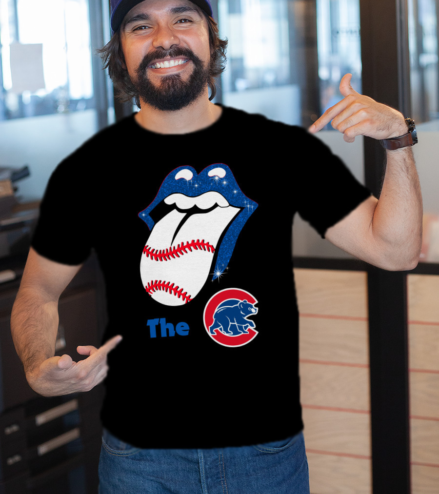 The Smile Cubs Baseball Tongue And Bear T-Shirt