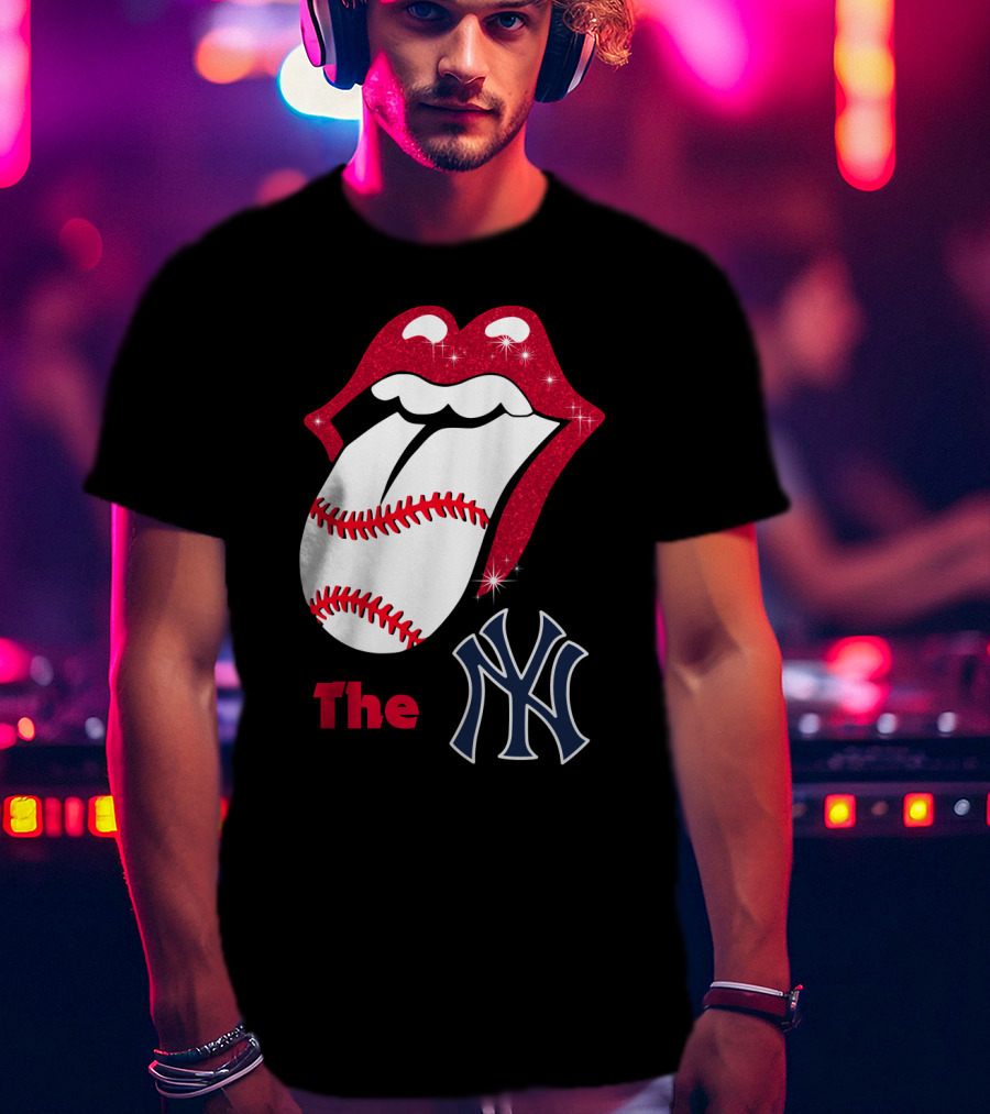 The Yankees Baseball Rolling Tongue T-Shirt