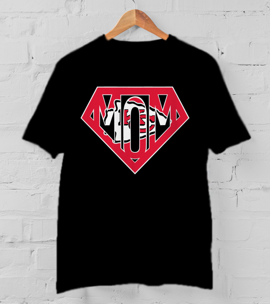 Super Mom Kansas City Chiefs Logo Inspired T-Shirt