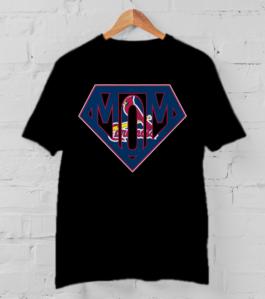 Super Mom Stl Cardinals Logo Badge T-Shirt