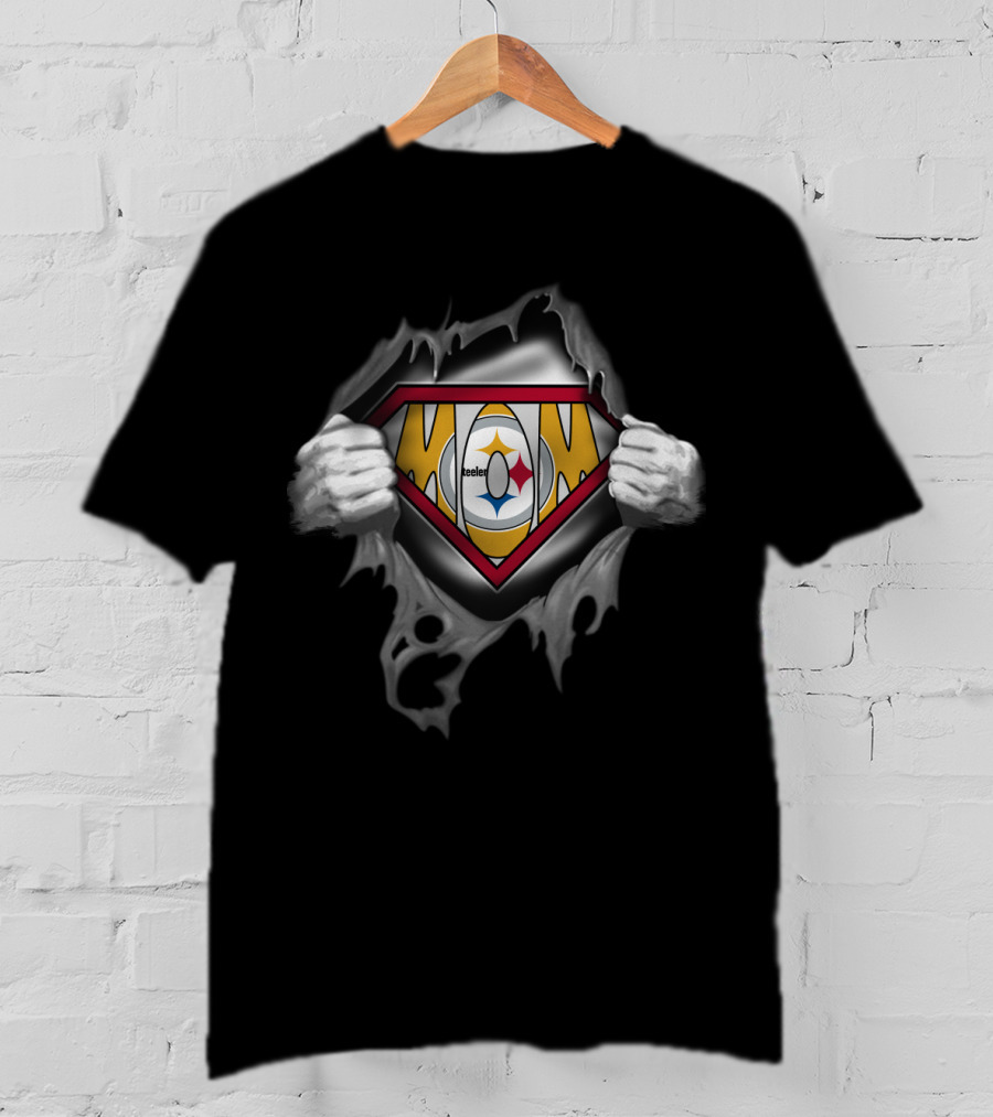 Super Mom Steelers Logo Reveal T-Shirt