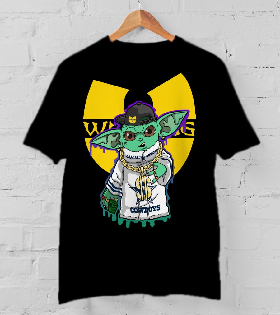 Wu Cow Dallas Cowboys Baby Yoda Wu-Tang T-Shirt