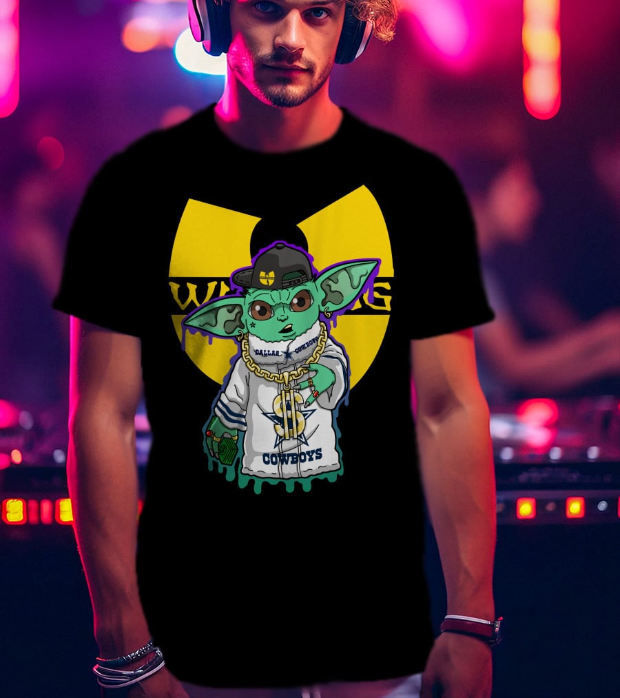 Wu Cow Dallas Cowboys Baby Yoda Wu-Tang T-Shirt