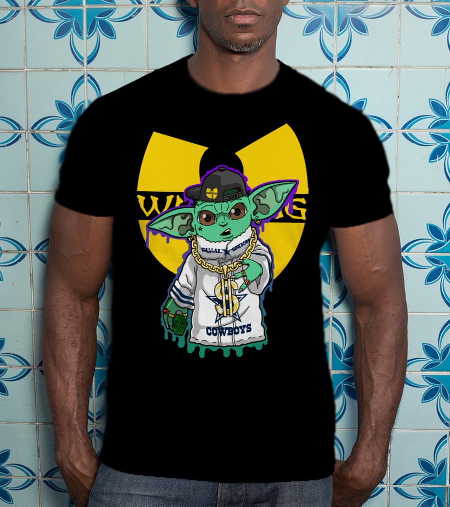 Wu Cow Dallas Cowboys Baby Yoda Wu-Tang T-Shirt