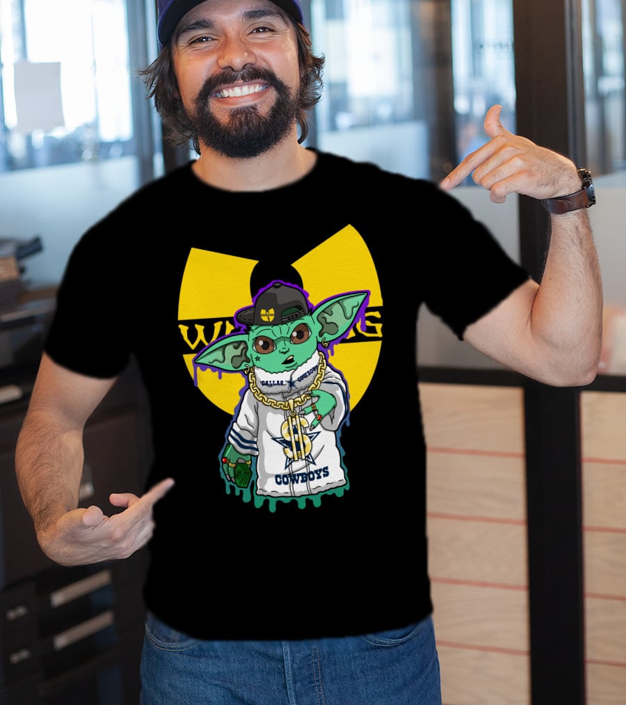 Wu Cow Dallas Cowboys Baby Yoda Wu-Tang T-Shirt
