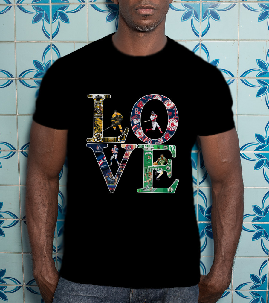 Boston Sports Love Patriots Red Sox Celtics Bruins T-Shirt