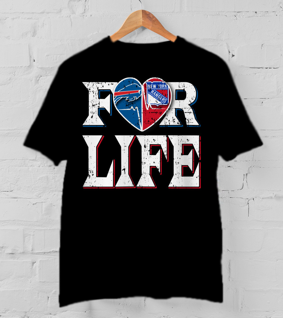 Buffalo Bills And New York Rangers For Life T-Shirt