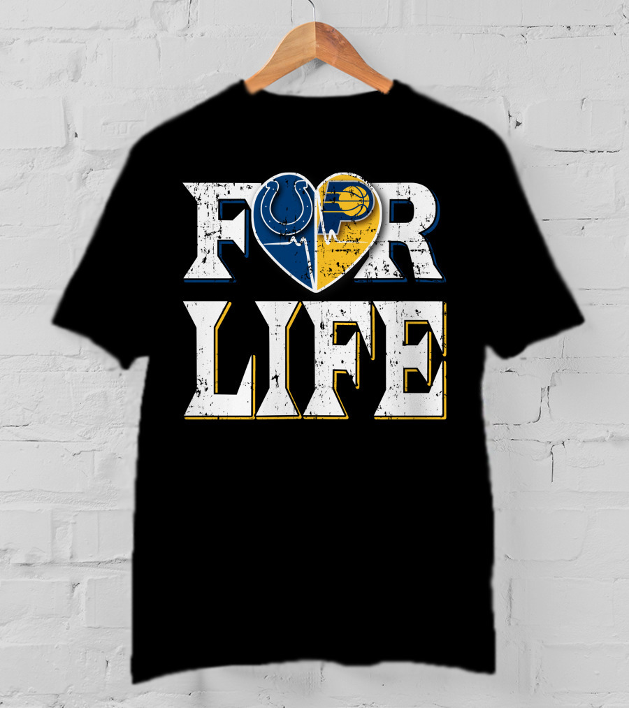 For Life Colts Pacers Heart T-Shirt