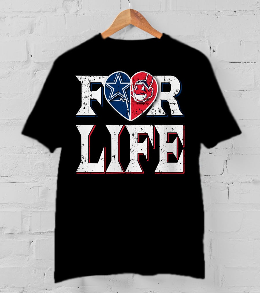 For Life Cowboys Indians Heart T-Shirt
