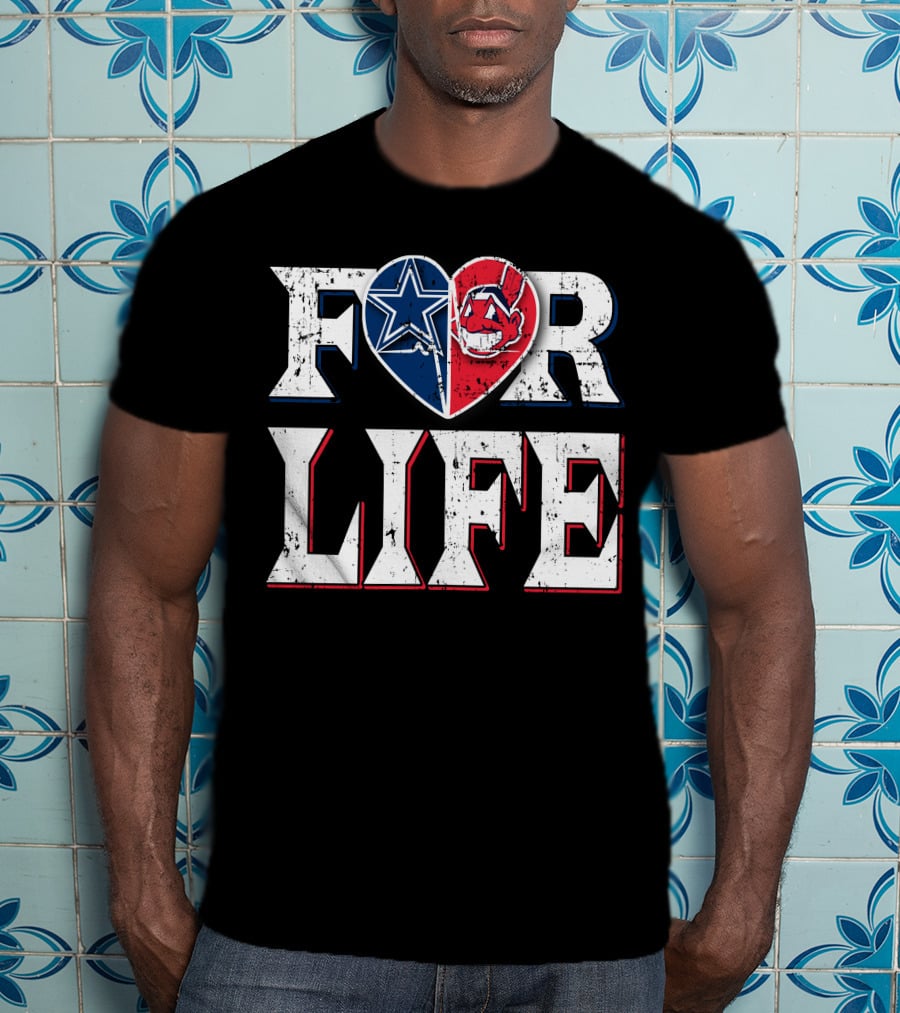 For Life Cowboys Indians Heart T-Shirt