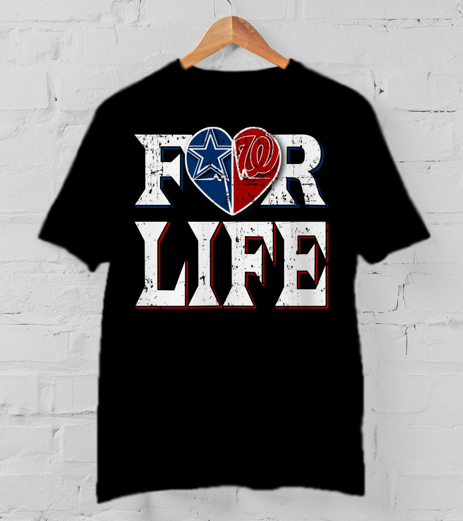 For Life Cowboys Nationals Heart T-Shirt
