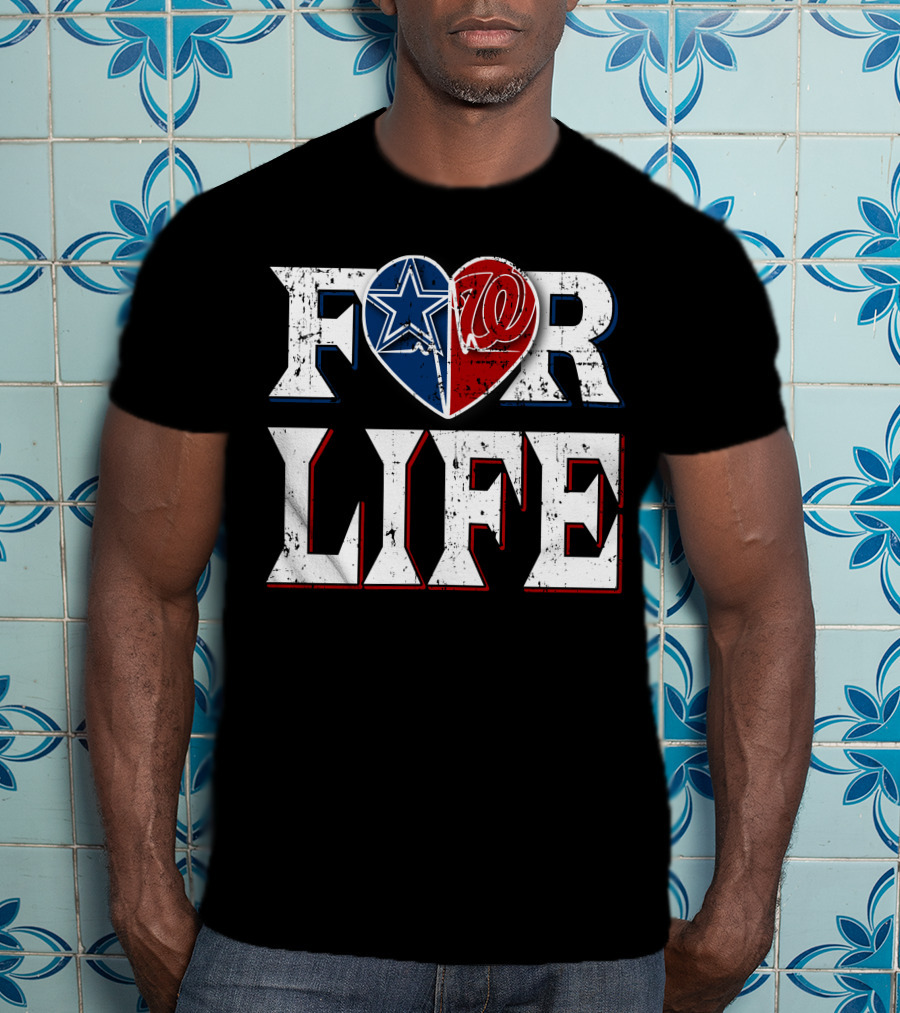 For Life Cowboys Nationals Heart T-Shirt
