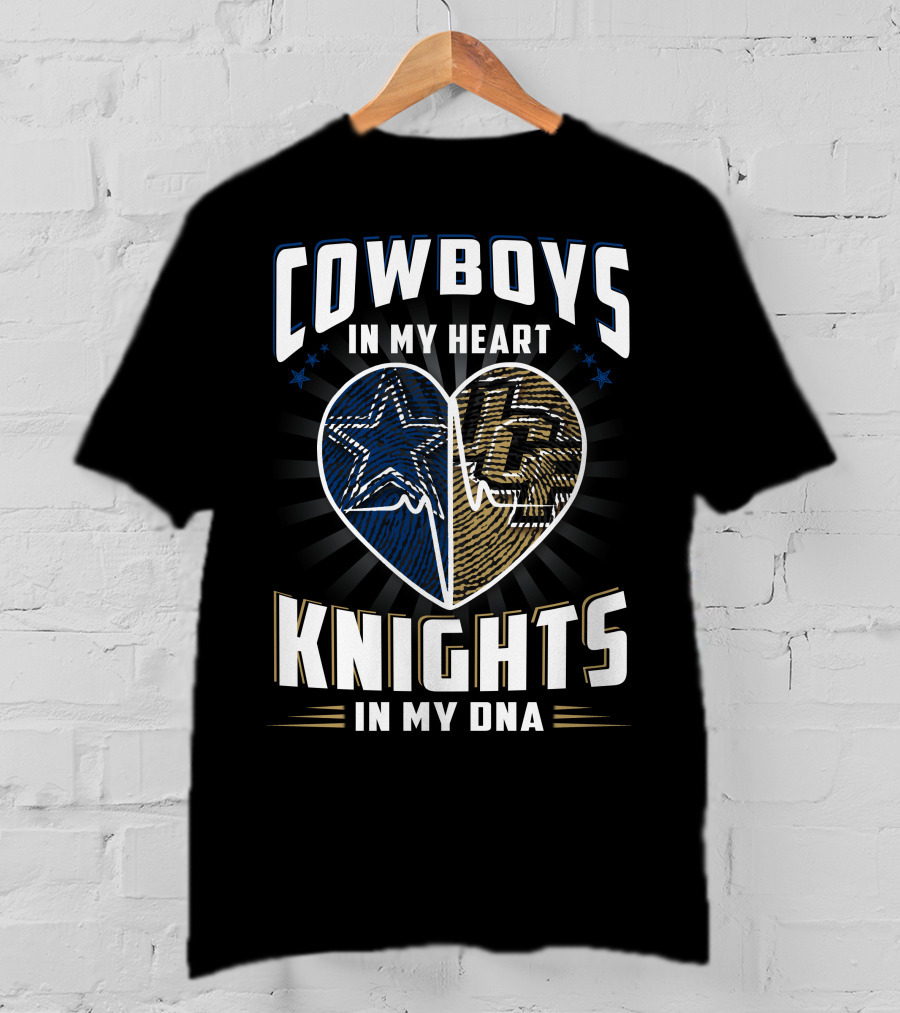 Cowboys IN My Heart Knights IN My Dna T-Shirt
