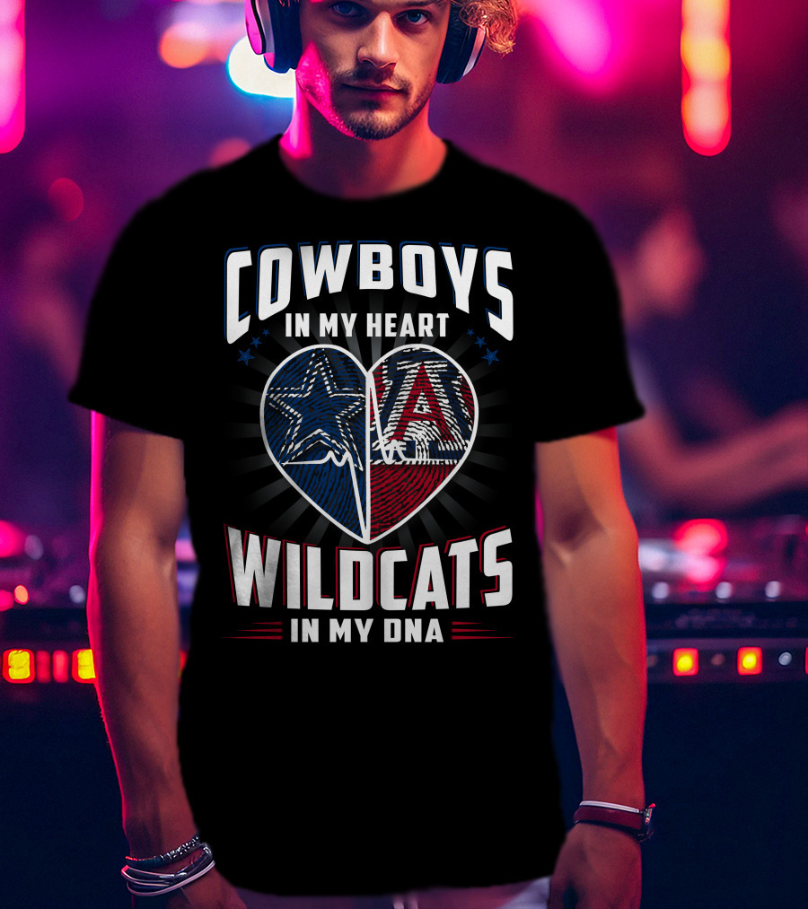 Cowboys IN My Heart Wildcats IN My Dna T-Shirt