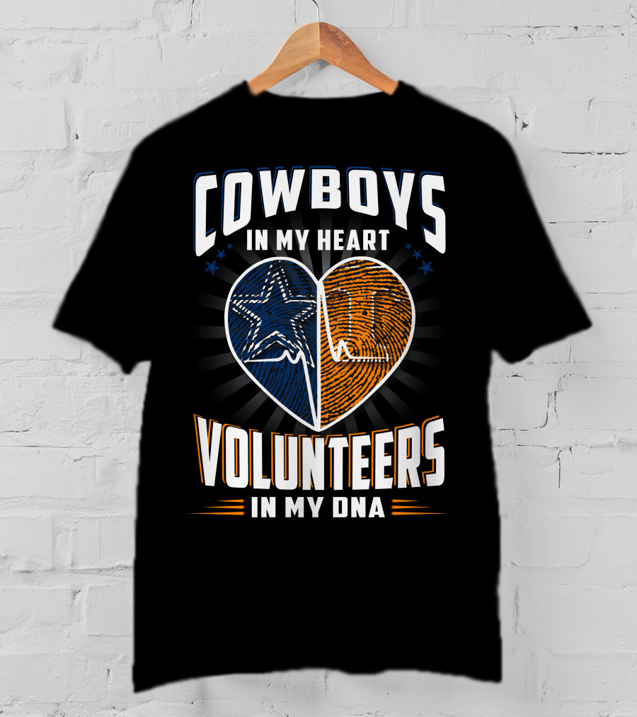Cowboys In My Heart Volunteers In My Dna T-Shirt