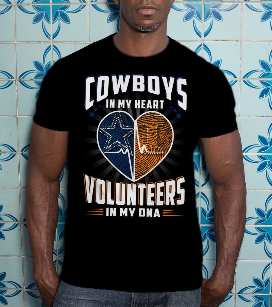 Cowboys In My Heart Volunteers In My Dna T-Shirt