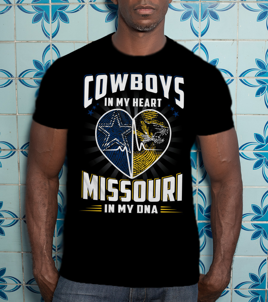 Cowboys In My Heart Missouri In My DNA T-Shirt