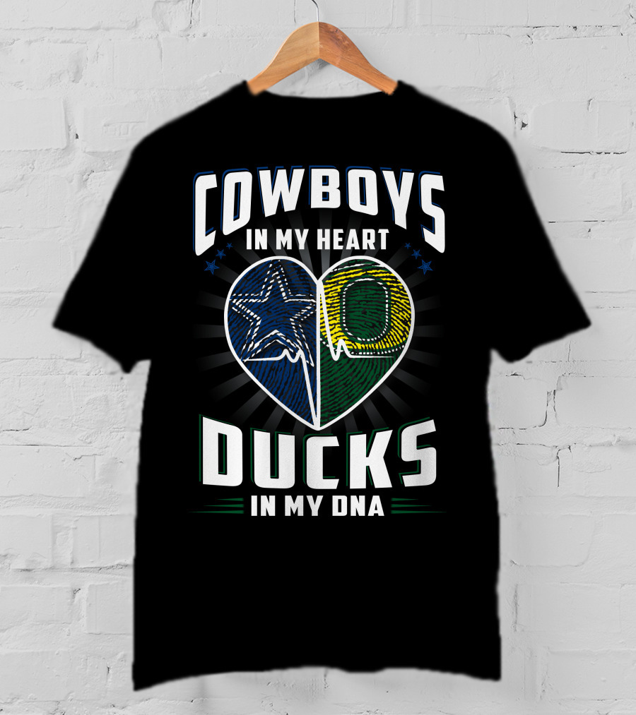 Cowboys IN My Heart Ducks IN My Dna T-Shirt