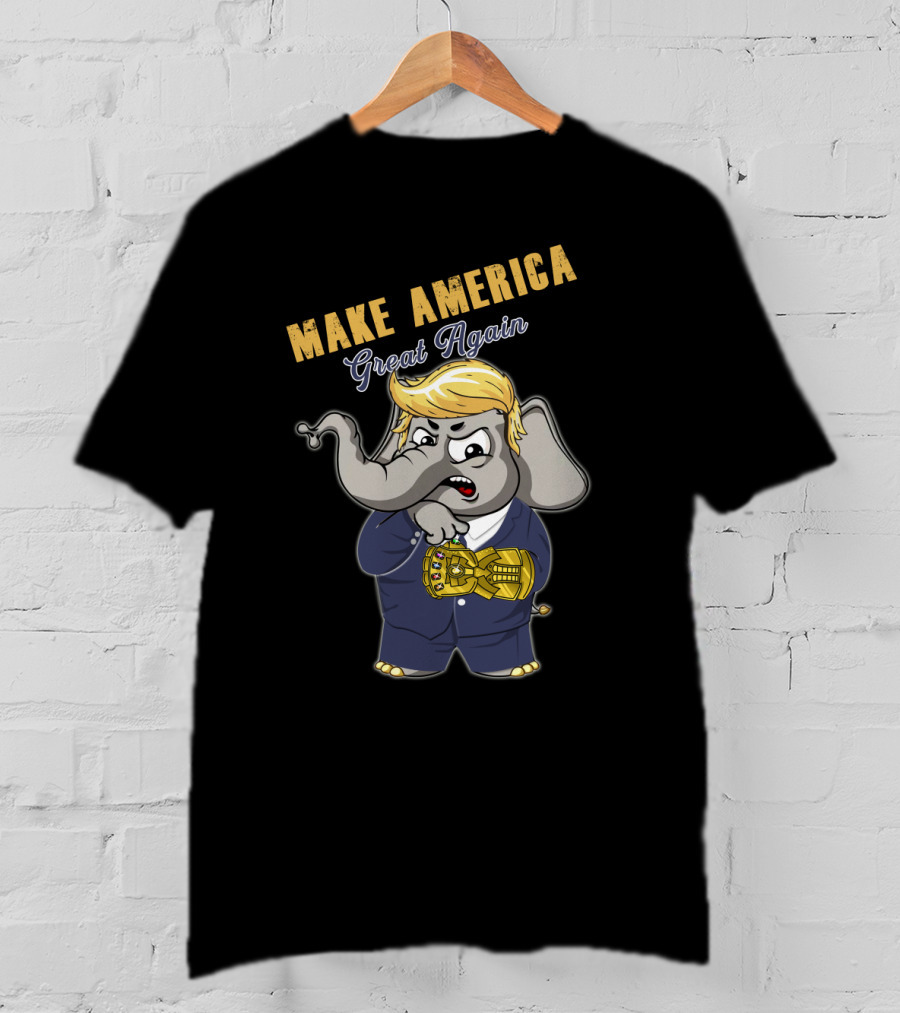Make America Great Again Elephant With Infinity Gauntlet T-Shirt