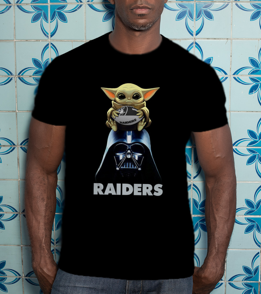 Raiders Baby Yoda Darth Vader Football Nfl T-Shirt