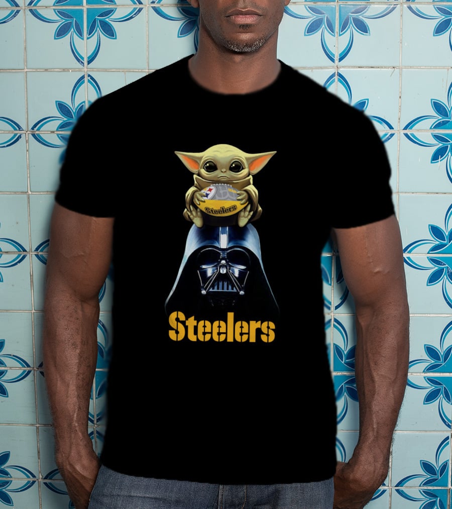 Steelers Baby Alien And Galactic Dark Helmet Fusion T-Shirt
