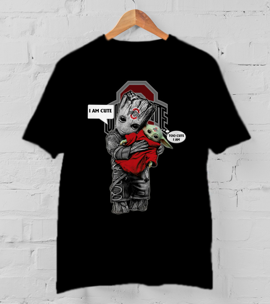 OSB 010 NCAA YodaST I Am Cute Too Cute I Am Ohio State T-Shirt