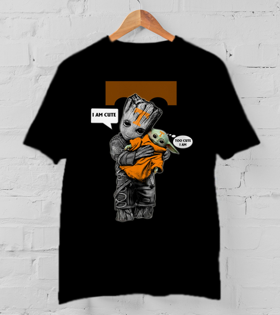 Groot Yoda Cute Ncaa Tennessee Volunteers T-Shirt