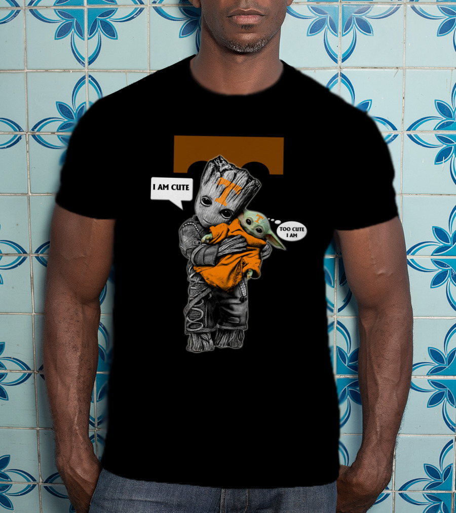 Groot Yoda Cute Ncaa Tennessee Volunteers T-Shirt