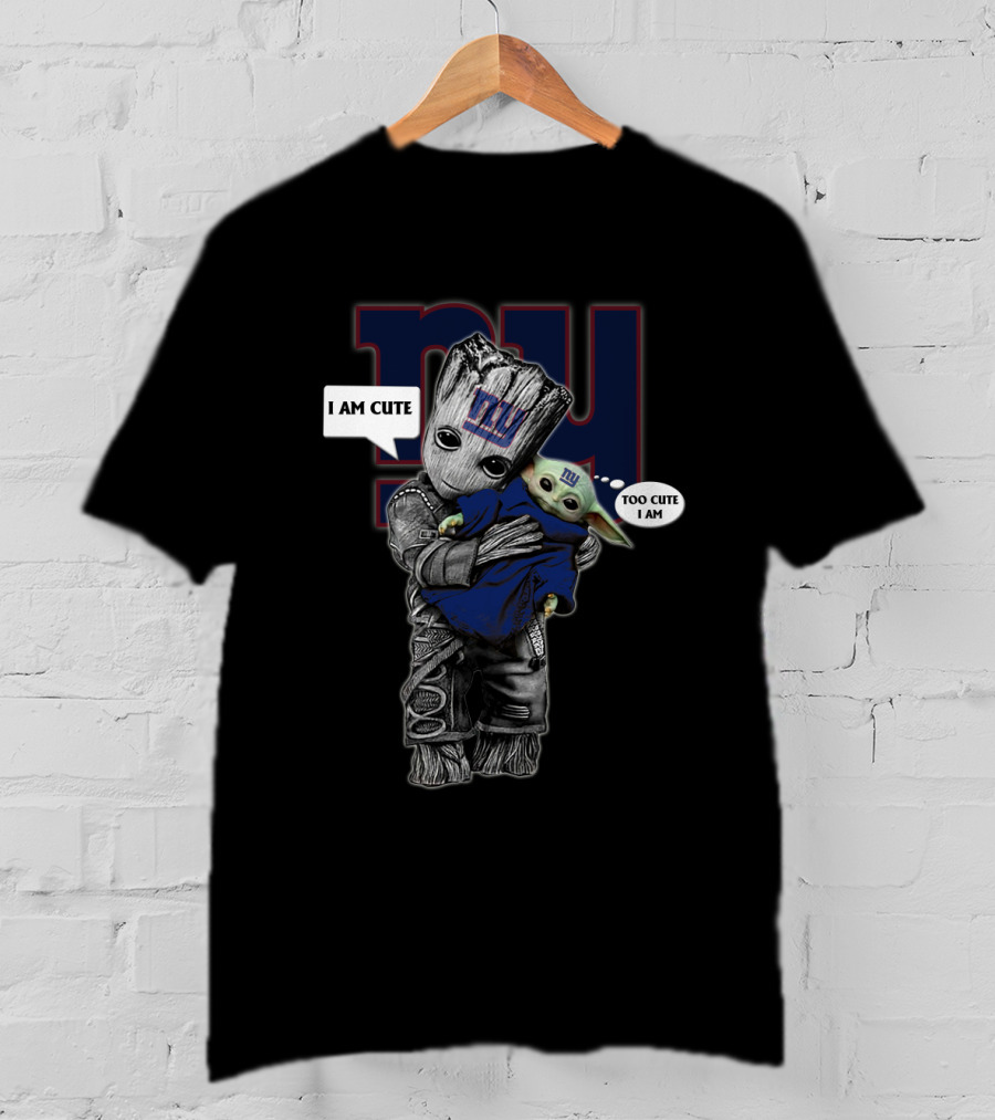 NYG 010 NFL YodaST I Am Cute Too Cute I Am T-Shirt