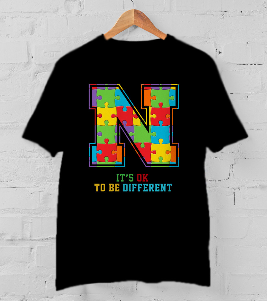 N Puzzle It's Ok To Be Different T-Shirt