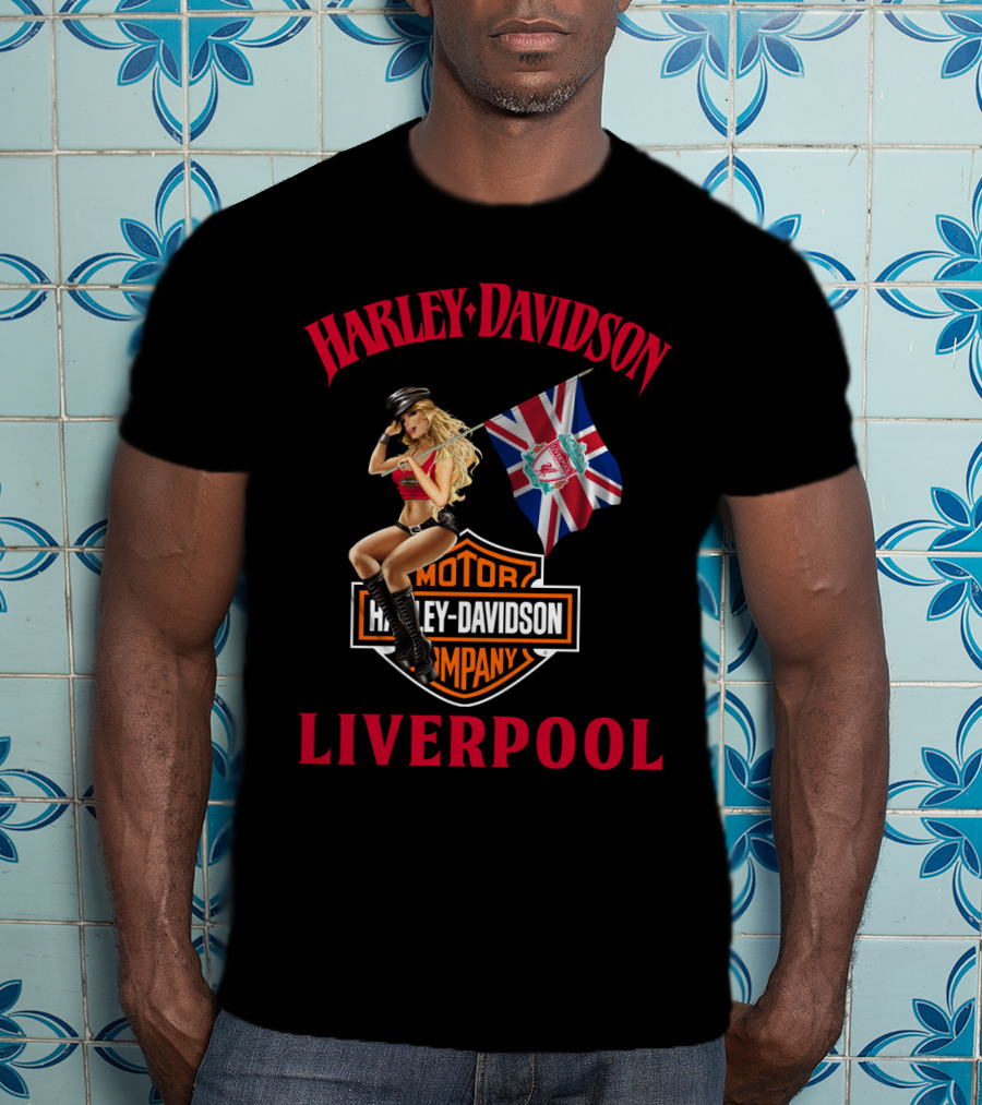 Harley Davidson Liverpool Union Jack T-Shirt