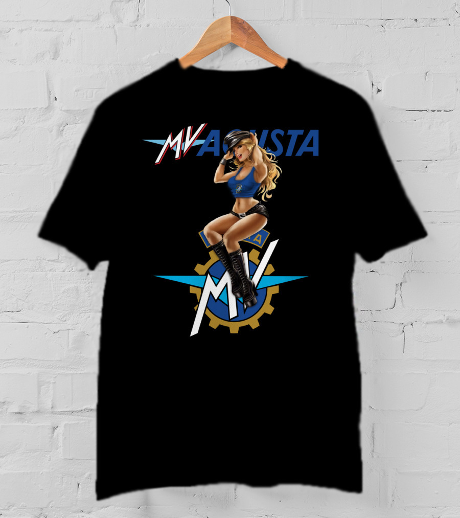 Mv Agusta Motorcycle Pin-Up Girl Graphic Dh T-Shirt