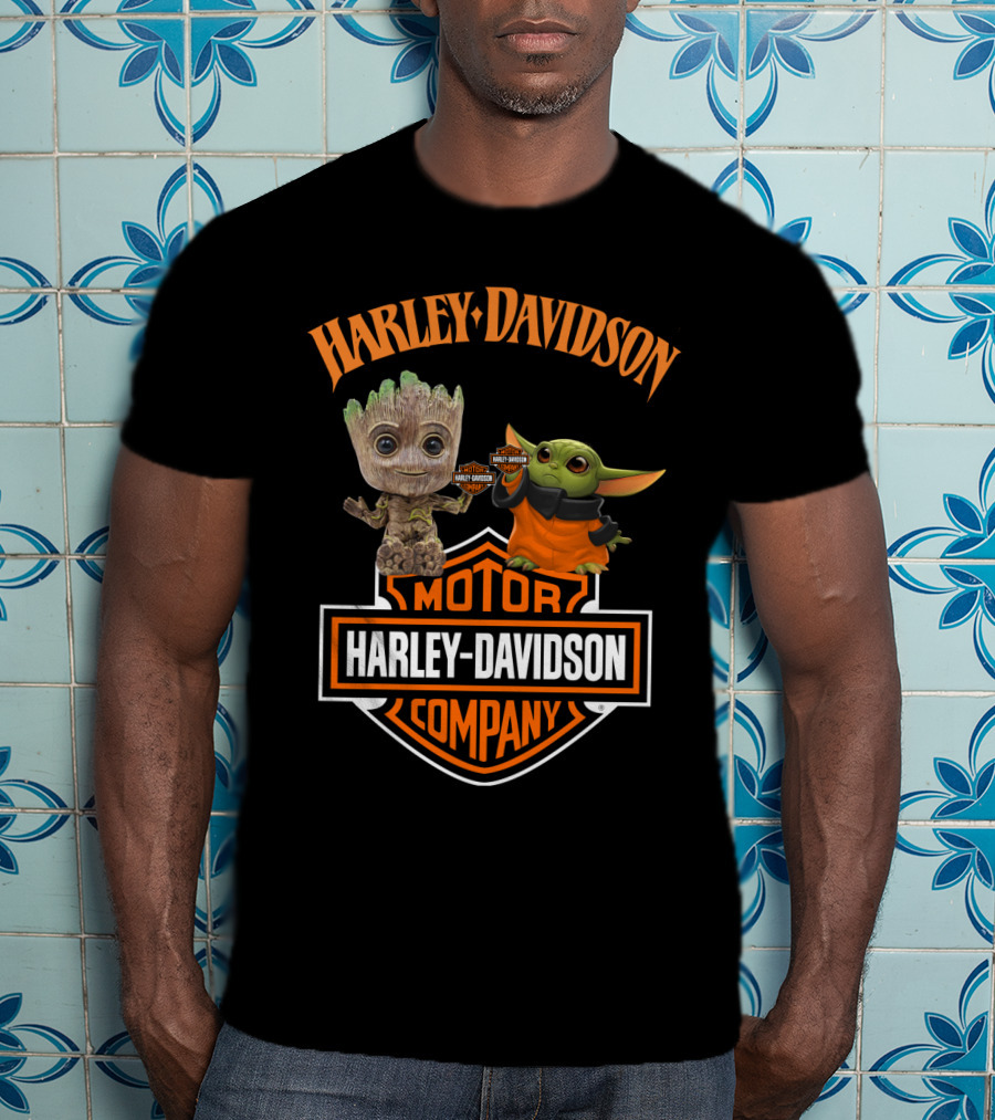 Harley Davidson Motor Company Groot Yoda Duo T-Shirt