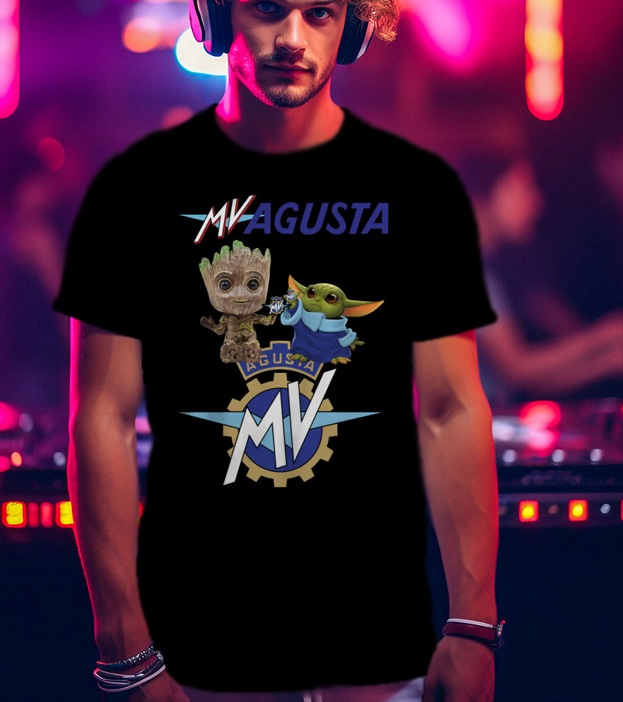 Mv Agusta Groot Yoda Characters T-Shirt
