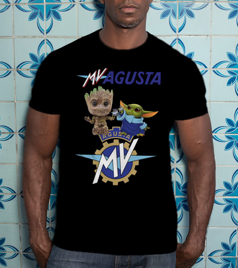 Mv Agusta Groot Yoda Characters T-Shirt