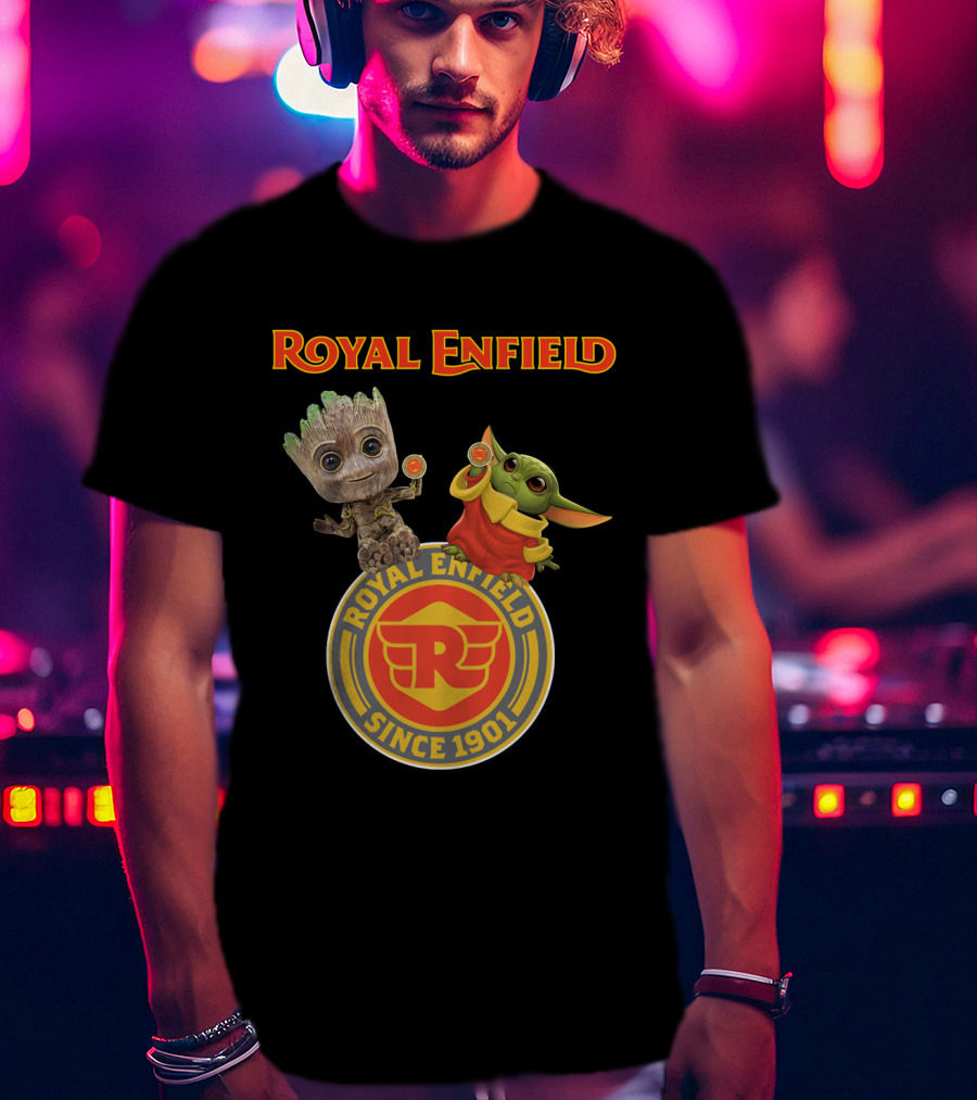 Royal Enfield Since 1901 Groot Yoda T-Shirt