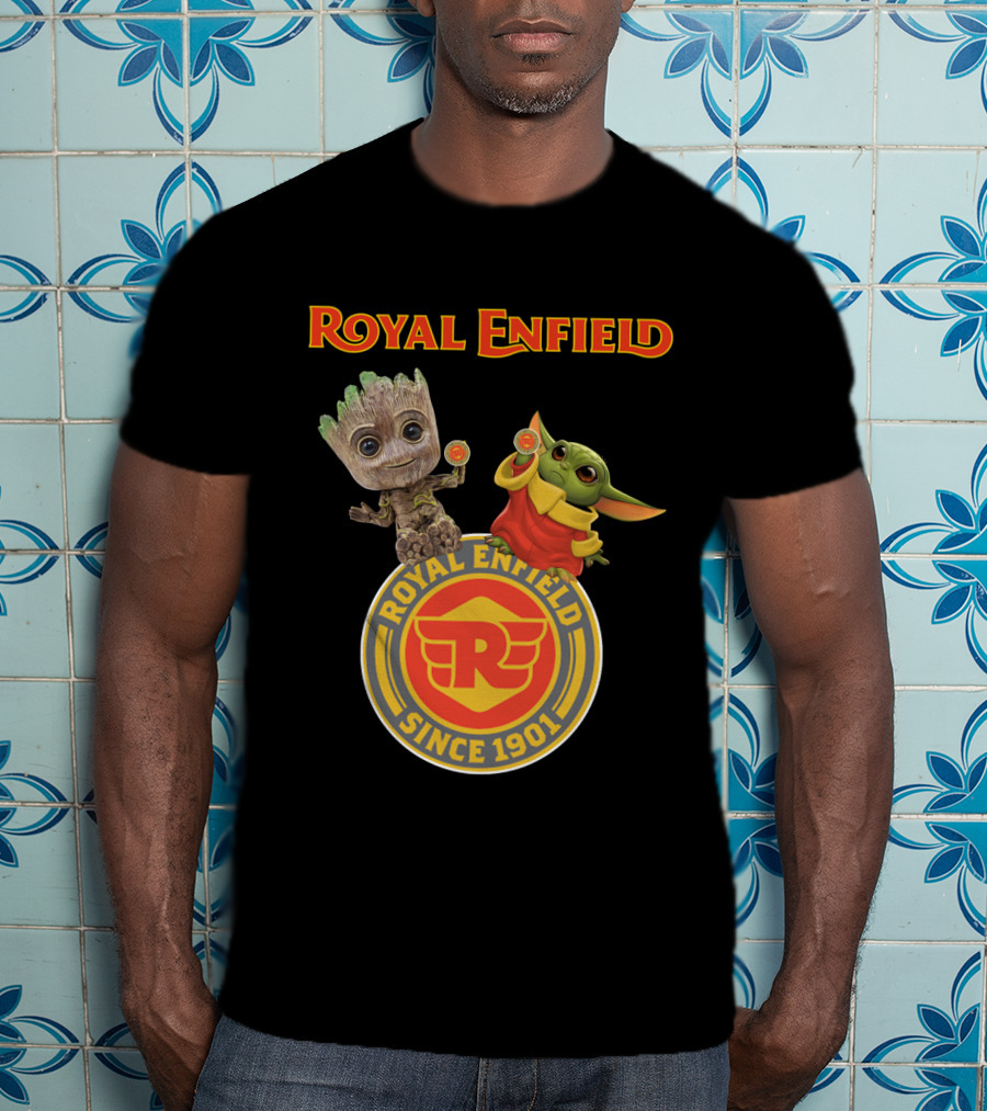 Royal Enfield Since 1901 Groot Yoda T-Shirt