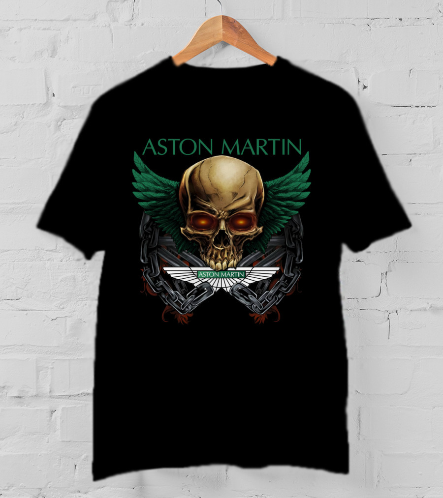 Aston Martin Winged Skull And Chains T-Shirt