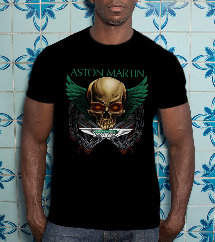 Aston Martin Winged Skull And Chains T-Shirt
