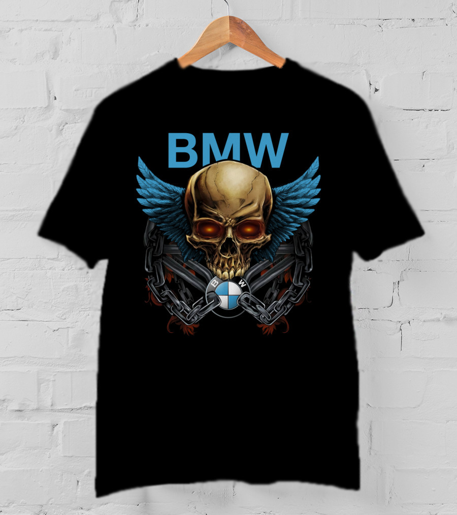 Bmw Winged Skull Chain T-Shirt
