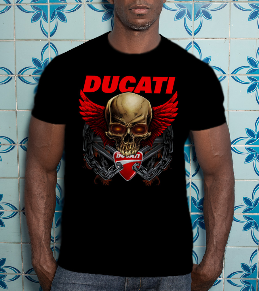 Ducati Skull Wings Chain T-Shirt