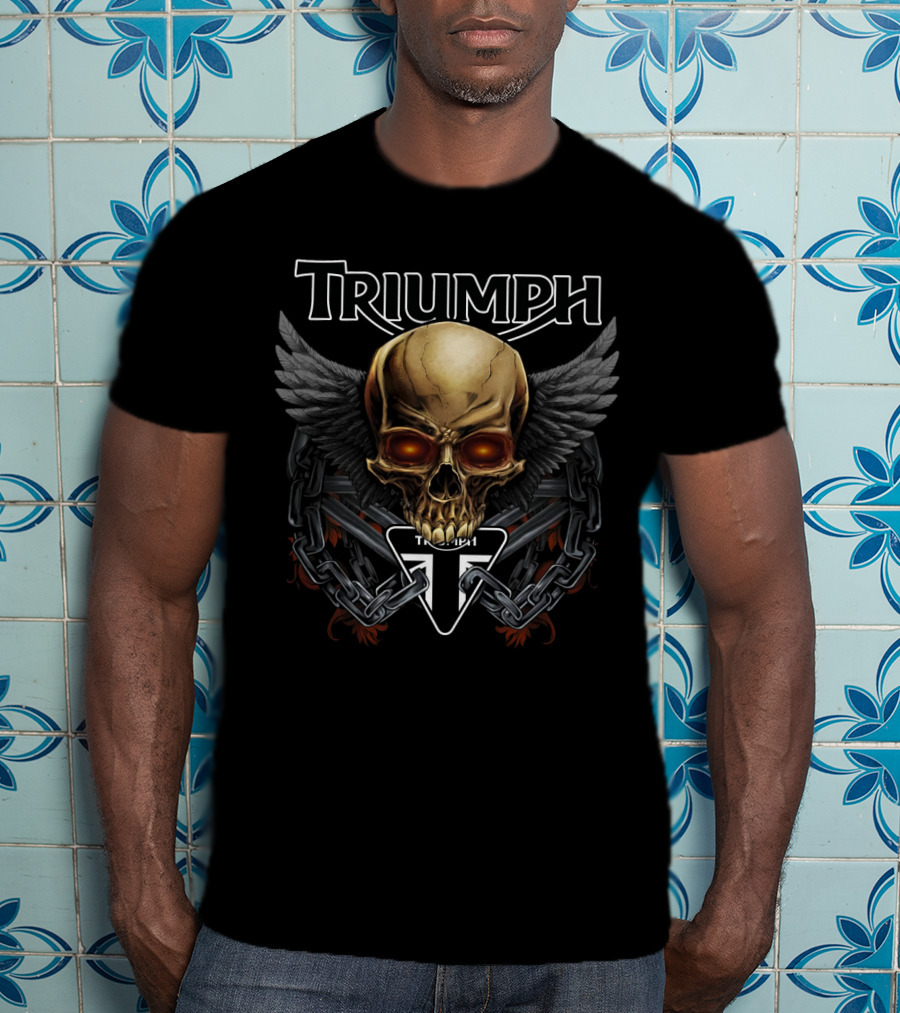 Triumph Skull Wings Chains Dh T-Shirt